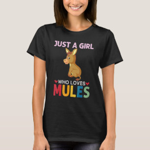 Just A Girl Who Loves Mules Vintage Mule Graphic G T-Shirt