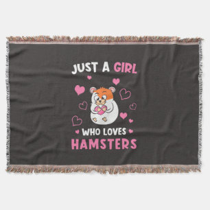 Just A Girl Who Loves My Hamsters Throw Blanket