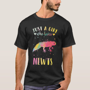 Just A Girl Who Loves Newts Watercolor Newt Women T-Shirt