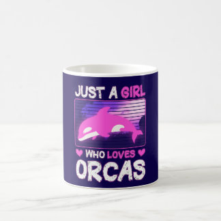 Just A Girl Who Loves Orcas – Cute Orca Lover Coffee Mug