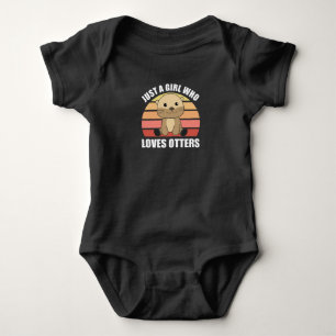 Just a Girl Who Loves otters - Cute otter Baby Bodysuit