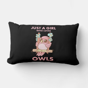 Just A Girl Who Loves Owls Lumbar Pillow