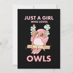 Just A Girl Who Loves Owls Save The Date