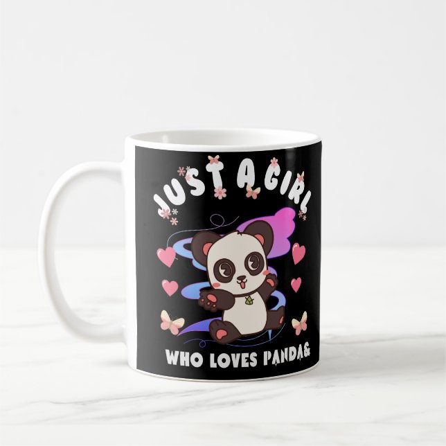 just a girl who loves panda coffee mug (Left)