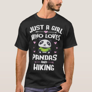 Just A Girl Who Loves Pandas And Hiking  Women T-Shirt