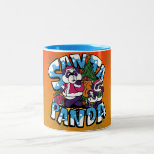 Just a girl who loves pandas, Cute Christmas Bears Two-Tone Coffee Mug