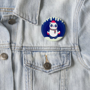 Just a girl who loves pandas, Cute Christmas Panda 2 Inch Round Button