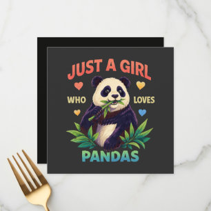 Just a Girl Who Loves Pandas Cute Menu