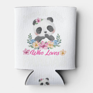Just A Girl Who Loves Pandas Cute Panda T-Shirt.pn Can Cooler