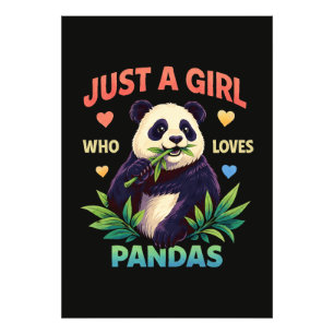 Just a Girl Who Loves Pandas Cute Photo Print