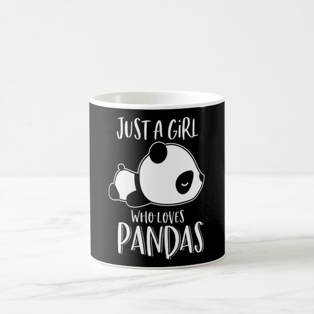 Just A Girl Who Loves Pandas Cute Sleeping Panda Coffee Mug (Center)