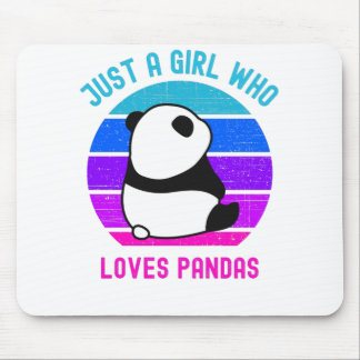Just A Girl Who Loves Pandas Mouse Pad