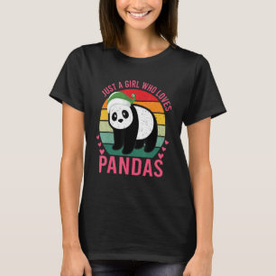 Just A Girl Who Loves Pandas Panda Bear Animal T-Shirt