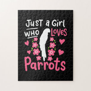 Just A Girl Who Loves Parrot Jigsaw Puzzle