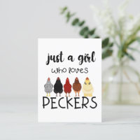 Just A Girl Who Loves Peckers Shirt Chickens Lover