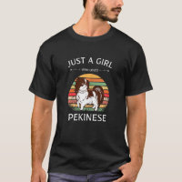Just A Girl Who Loves Pekinese For Dog Retro