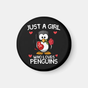 Just a Girl Who Loves Penguins Magnet