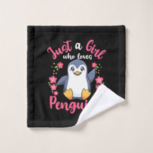 Just A Girl Who Loves Penguins Wash Cloth