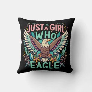 just a girl who loves Philippine Eagle Throw Pillow
