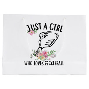 Just a girl who loves Pickleball Large Gift Bag