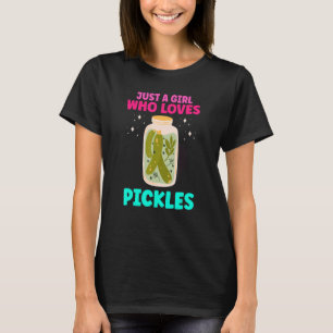 Just A Girl Who Loves Pickles Canning  Vegan T-Shirt
