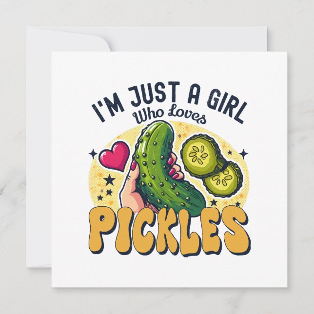 Just A Girl Who Loves Pickles - Funny Vegan (Front)