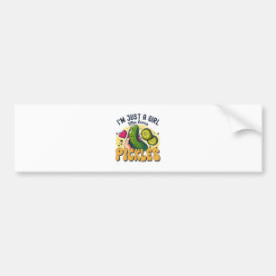 Just A Girl Who Loves Pickles - Funny Vegan Bumper Sticker