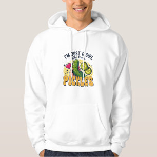 Just A Girl Who Loves Pickles - Funny Vegan Hoodie