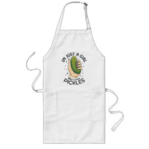 Just A Girl Who Loves Pickles - Funny Vegan Long Apron