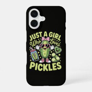Just A Girl Who Loves Pickles iPhone 16 Case