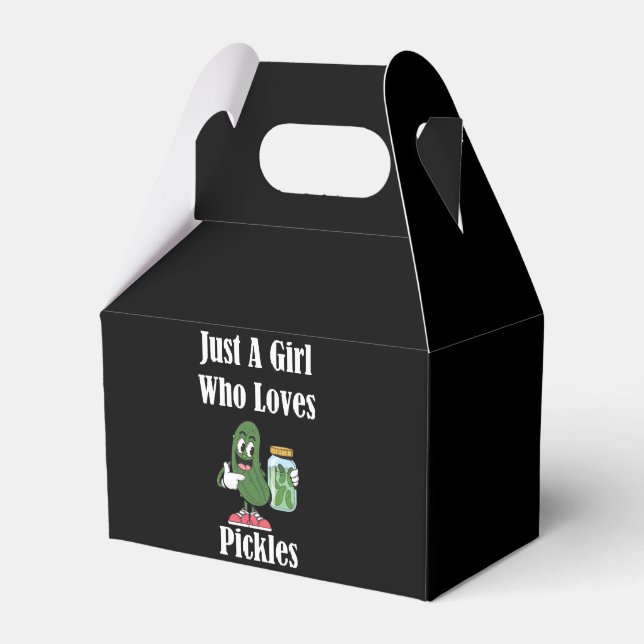 Just A Girl Who Loves Pickles Pickle Favor Box (Front Side)