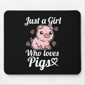 Just A Girl Who Loves Pigs Cute Pig Costume Mouse Pad