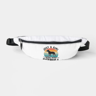 Just a Girl Who Loves Pitbull Vintage Dog Design_1 Fanny Pack