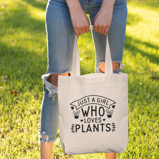 Just A Girl Who Loves Plants Tote Bag (Creator Uploaded)