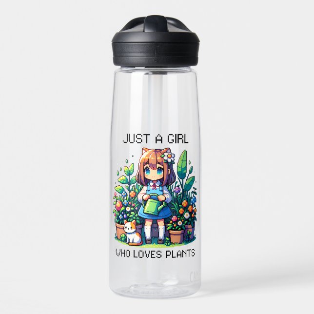 Just a Girl Who Loves Plants  Water Bottle (Front)
