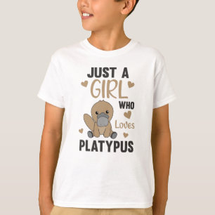 Just A Girl who Loves platypuses Sweet Animals T-Shirt