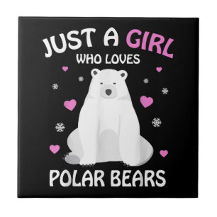 Just A Girl Who Loves Polar Bears Girls Polar Bear Tile