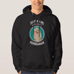 Just A Girl Who Loves Pomeranian Lovely Dog Idea Hoodie