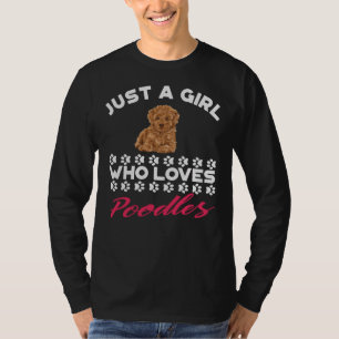 Just A Girl Who Loves Poodles Fitted Scoop T-Shirt