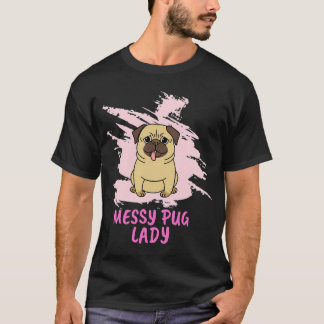Just a Girl who loves Pugs cute Watercolor Pug Art T-Shirt