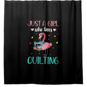 Just A Girl Who Loves Quilting And Flamingo