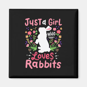 Just A Girl Who Loves Rabbits Magnet