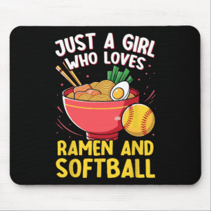 Just A Girl Who Loves Ramen And Softll Lovers Gift Mouse Pad