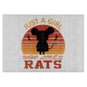 Just a Girl Who Loves Rats Cutting Board