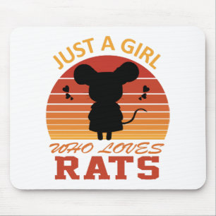 Just a Girl Who Loves Rats Mouse Pad