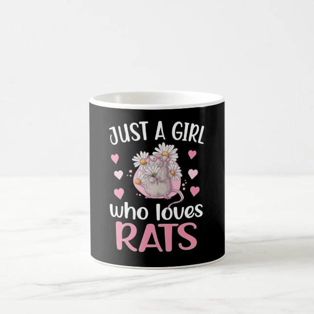 Just A Girl Who Loves Rats Rat Mom Gift Rat Owner Coffee Mug (Center)