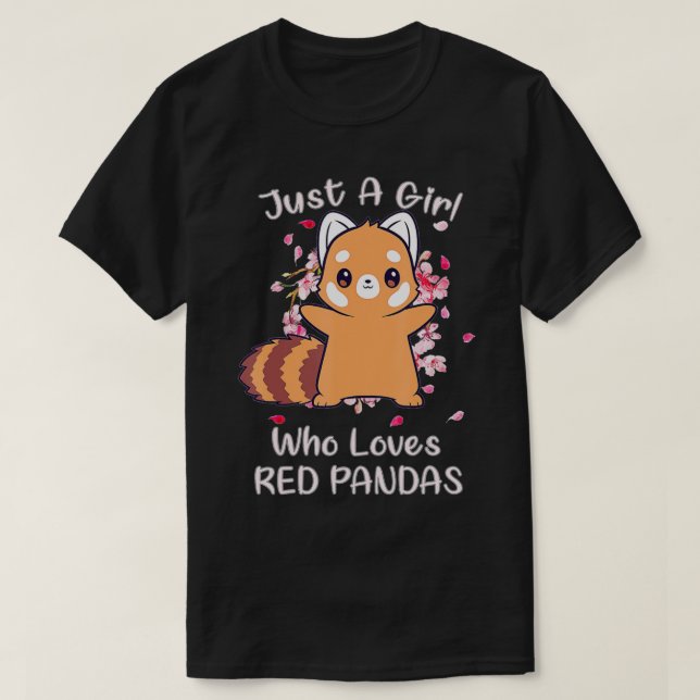 Just A Girl Who Loves Red Pandas (2)  T-Shirt (Design Front)