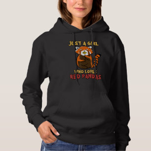 Just A Girl Who Loves Red Pandas For Girls Designs Hoodie