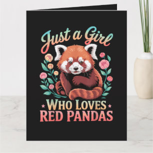 Just A Girl Who Loves Red Pandas Thank You Card