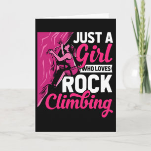 Just A Girl Who Loves Rock Climbing Funny Climbing Card